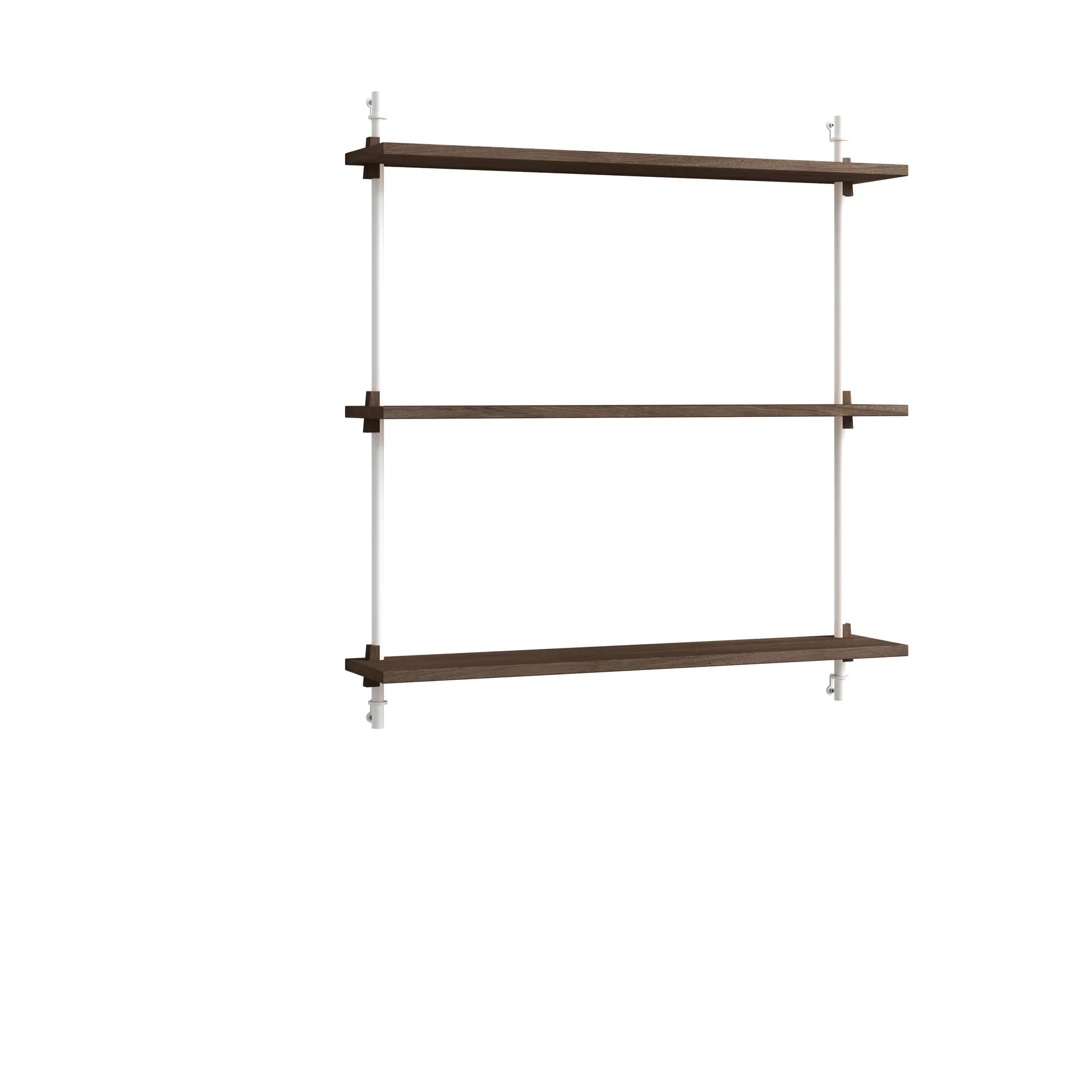Moebe wall shelving ws.85.1, Smoked oak-white MOEBE
