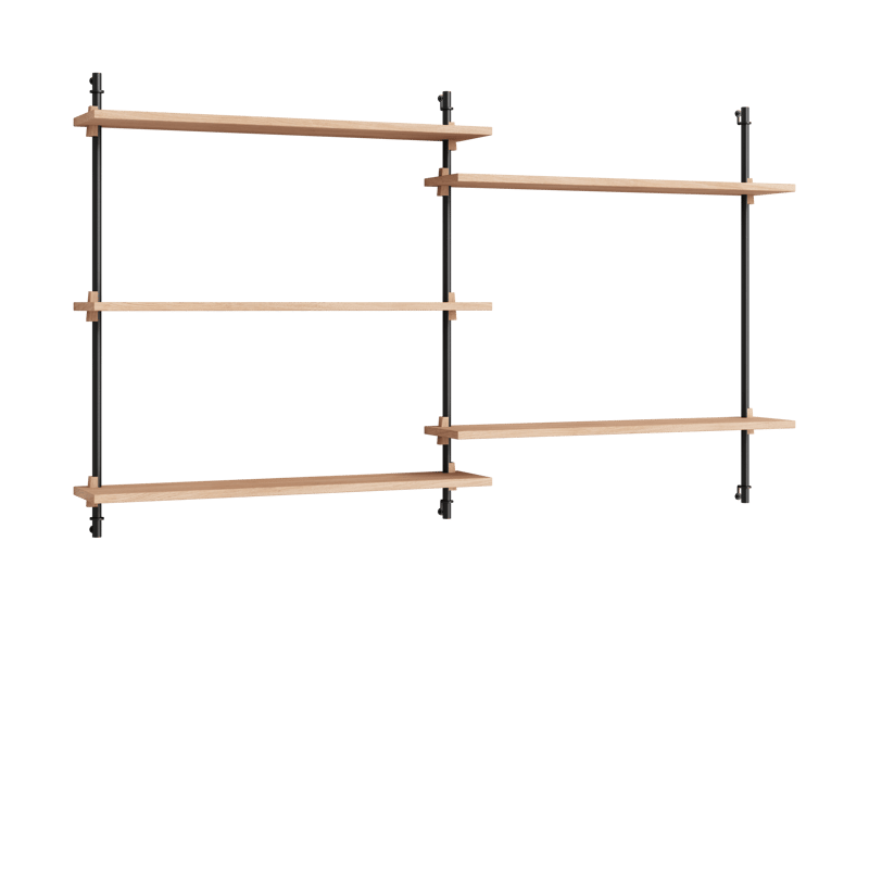 MOEBE Moebe wall shelving ws.85.2.B Oak-black