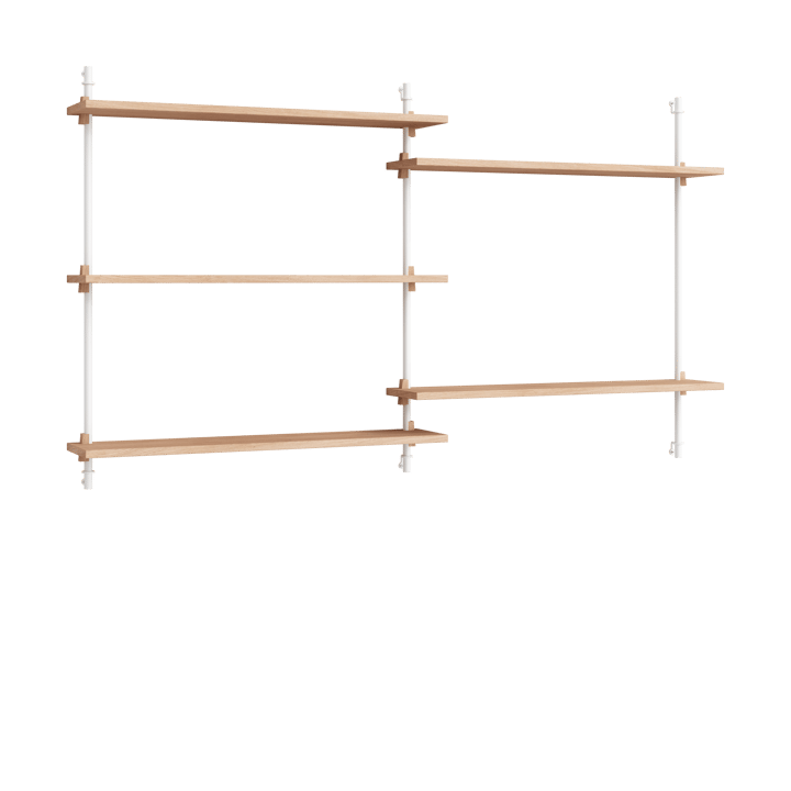 Moebe wall shelving ws.85.2.B - Oak-white - MOEBE