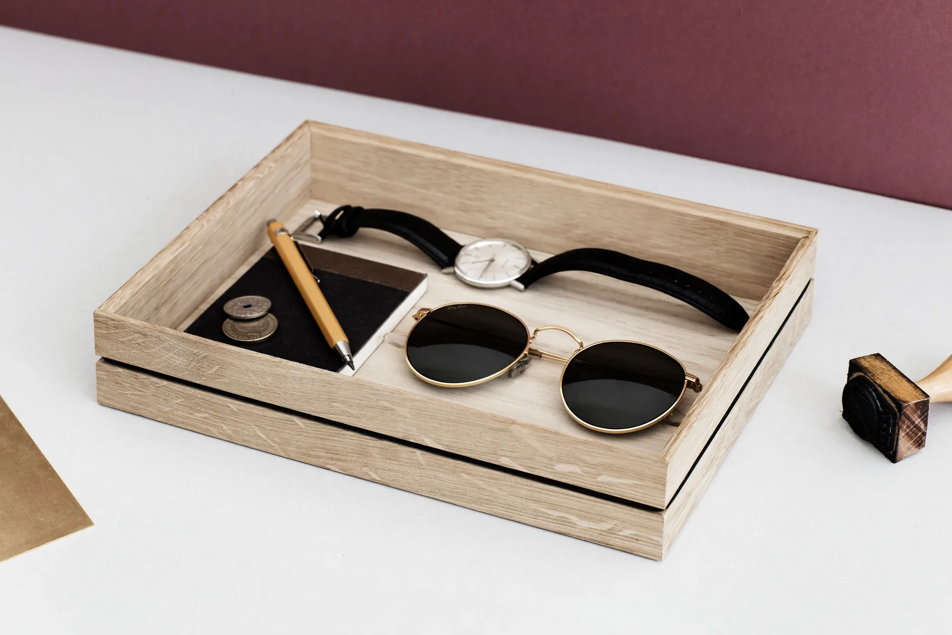 Organise storage box 17x25 cm, Wood MOEBE