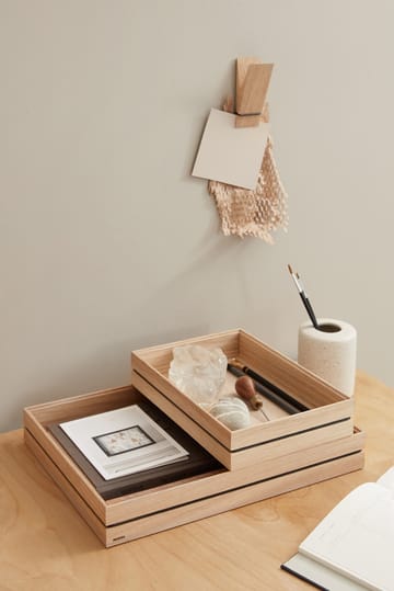 Organise storage box 25x34 cm - Wood - MOEBE