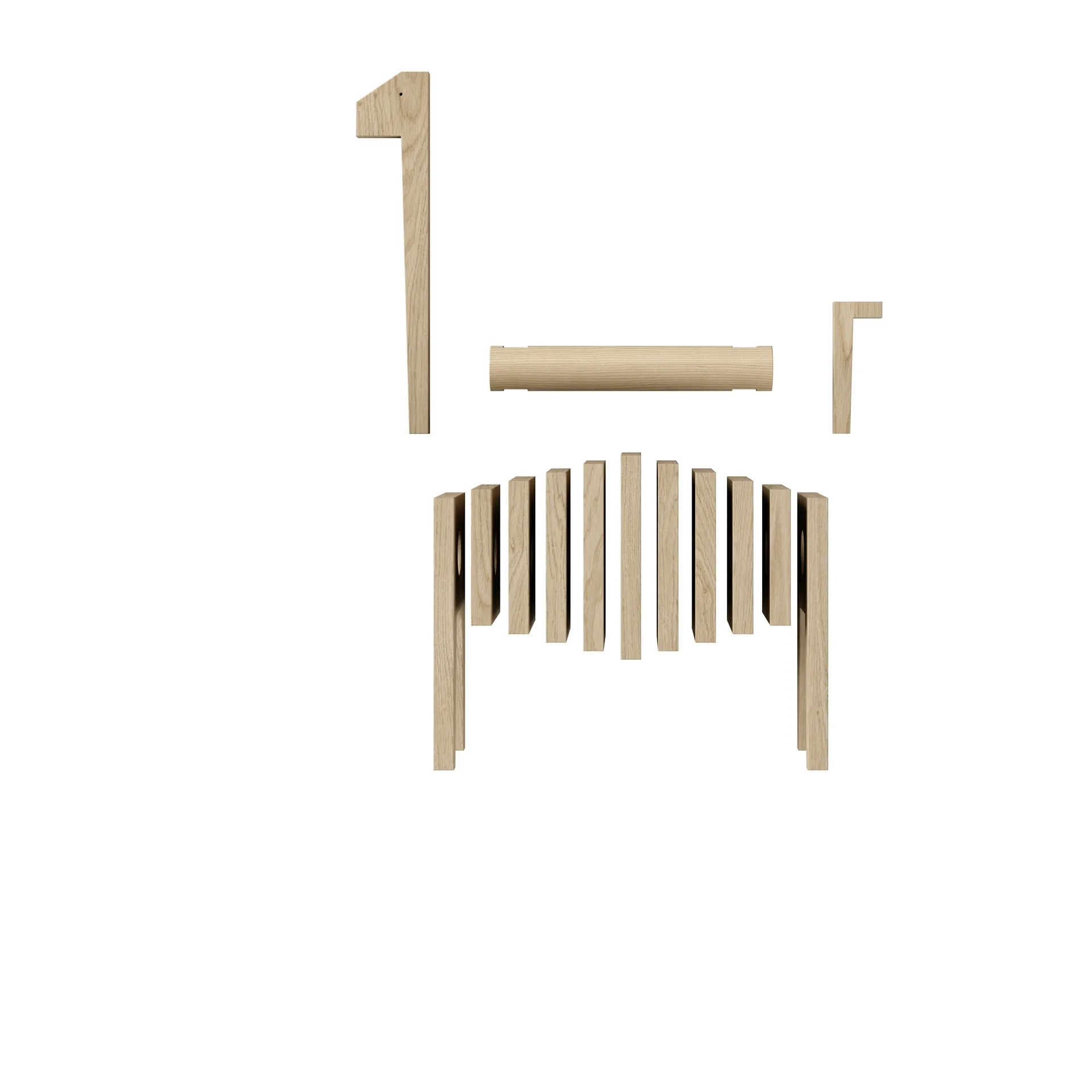 Polygrif oak sculpture 21x32 cm, Wood. black MOEBE