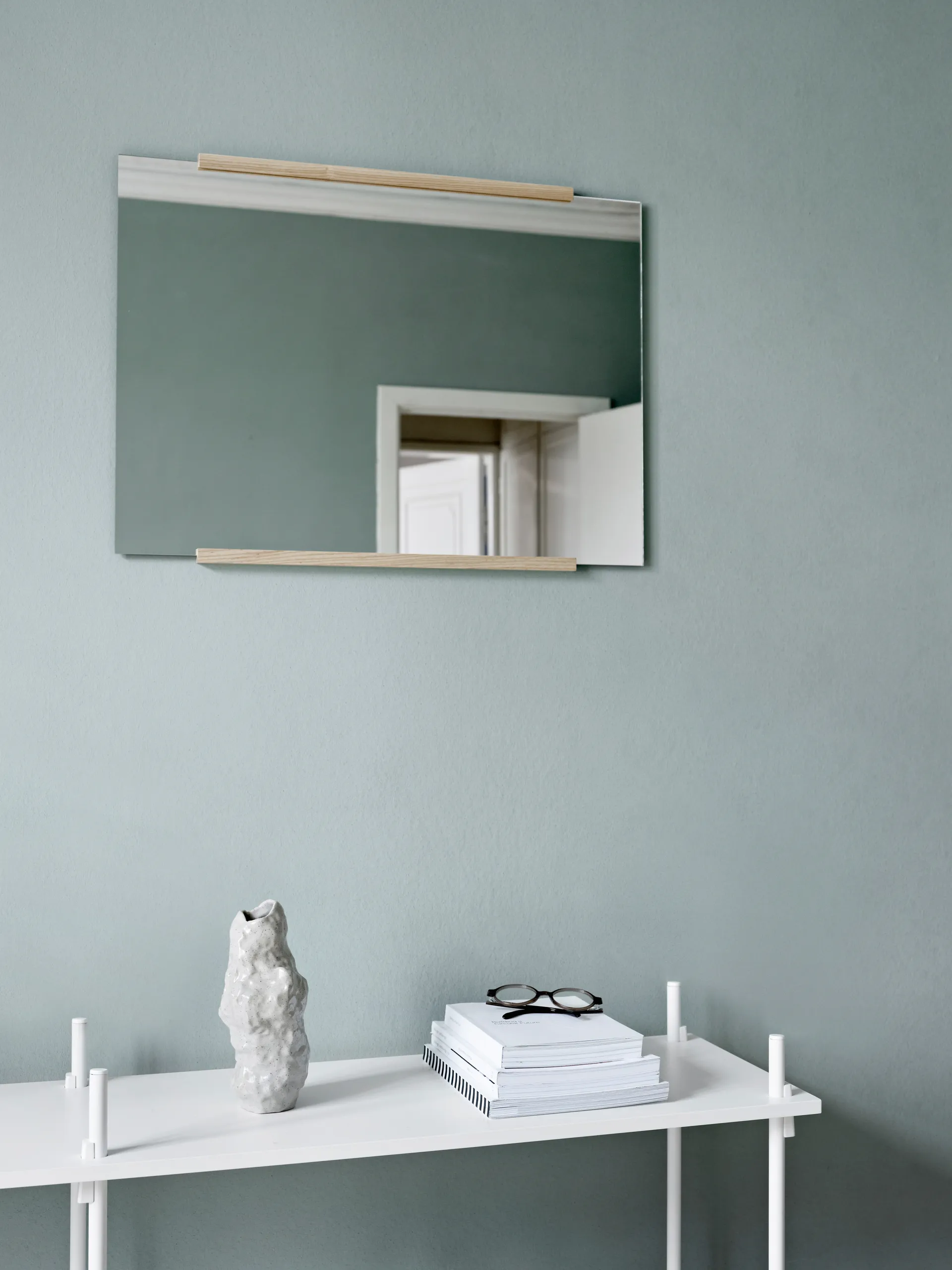 Rectangular wall mirror 50x70 cm, Ash MOEBE