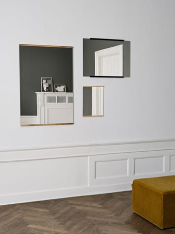 Rectangular wall mirror 50x70 cm - Black - MOEBE