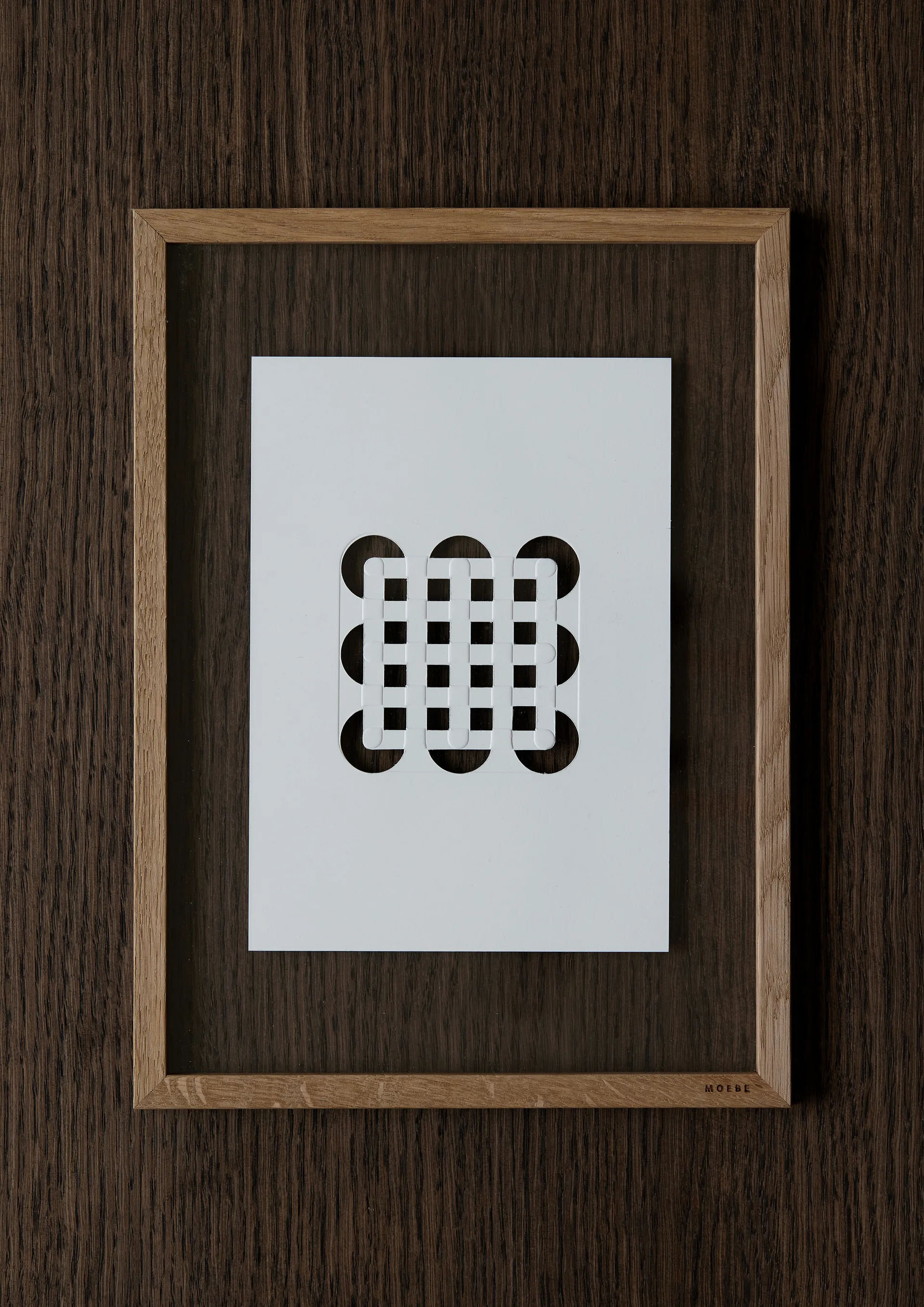 Relief artwork circles & squares 14.8x21 cm, Off White MOEBE