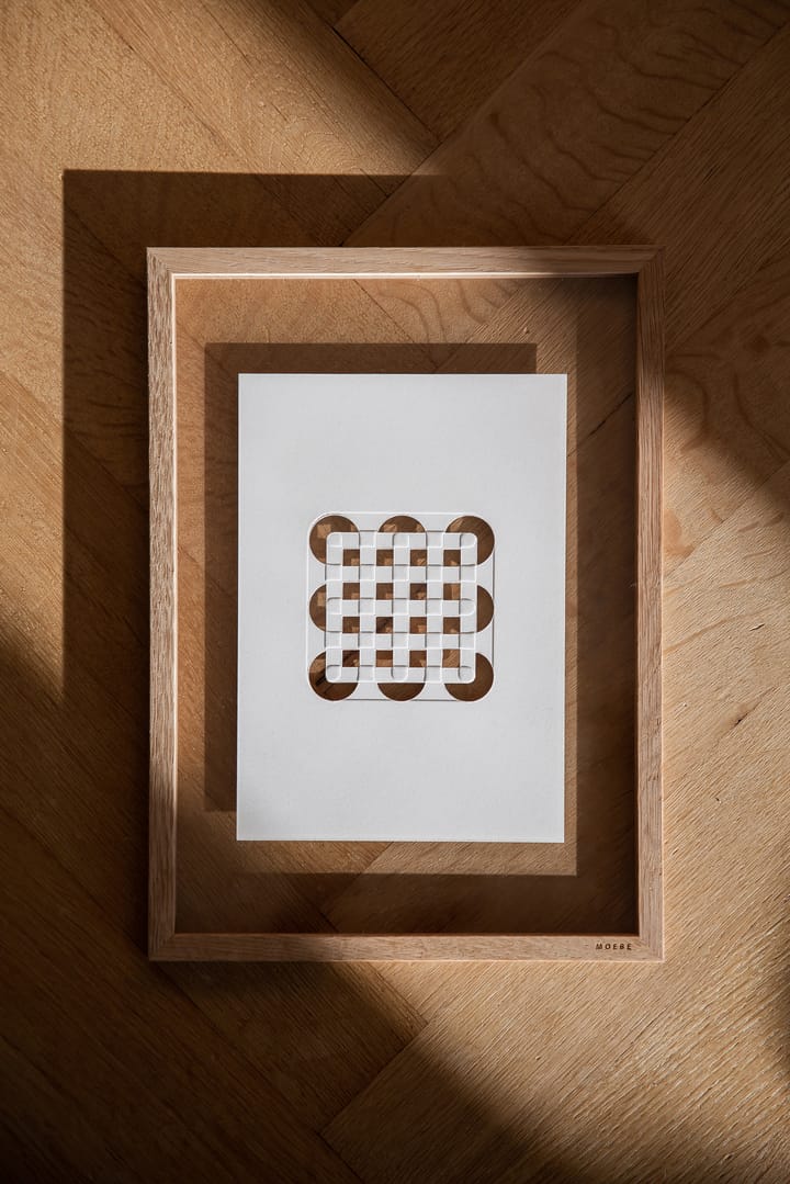 Relief artwork circles & squares 21x29.7 cm, Off White MOEBE