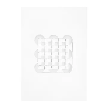 Relief artwork circles & squares 29.7x42 cm - Off White - MOEBE