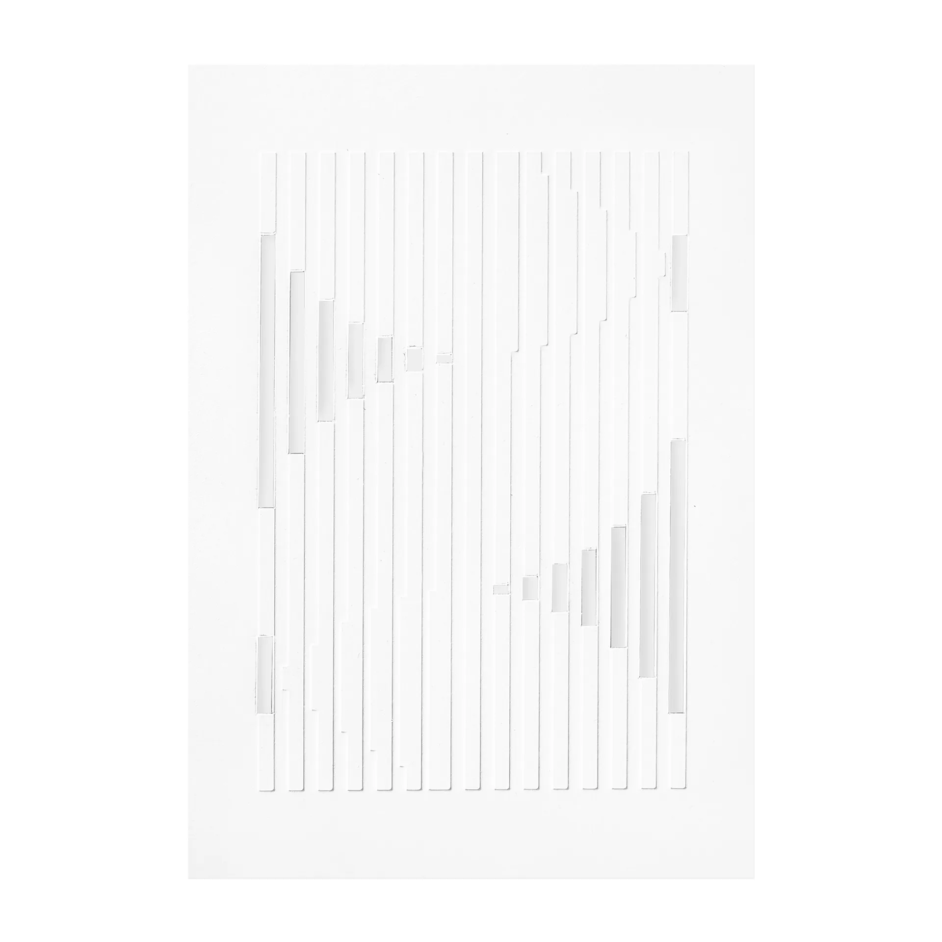 Relief artwork organic lines 14.8x21 cm, Off White MOEBE