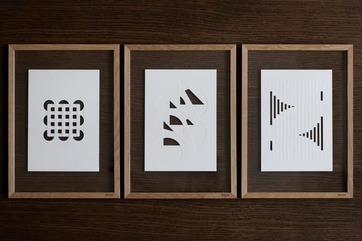 Relief artwork organic lines 21x29.7 cm, Off White MOEBE