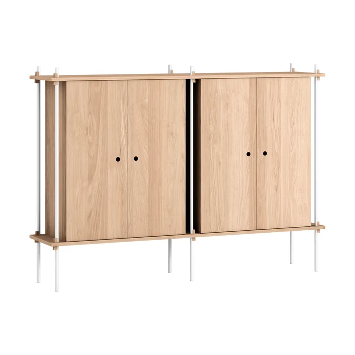 Shelving System Cabinet - Oak-white, 163x115x35 cm, S.115.2.E - MOEBE