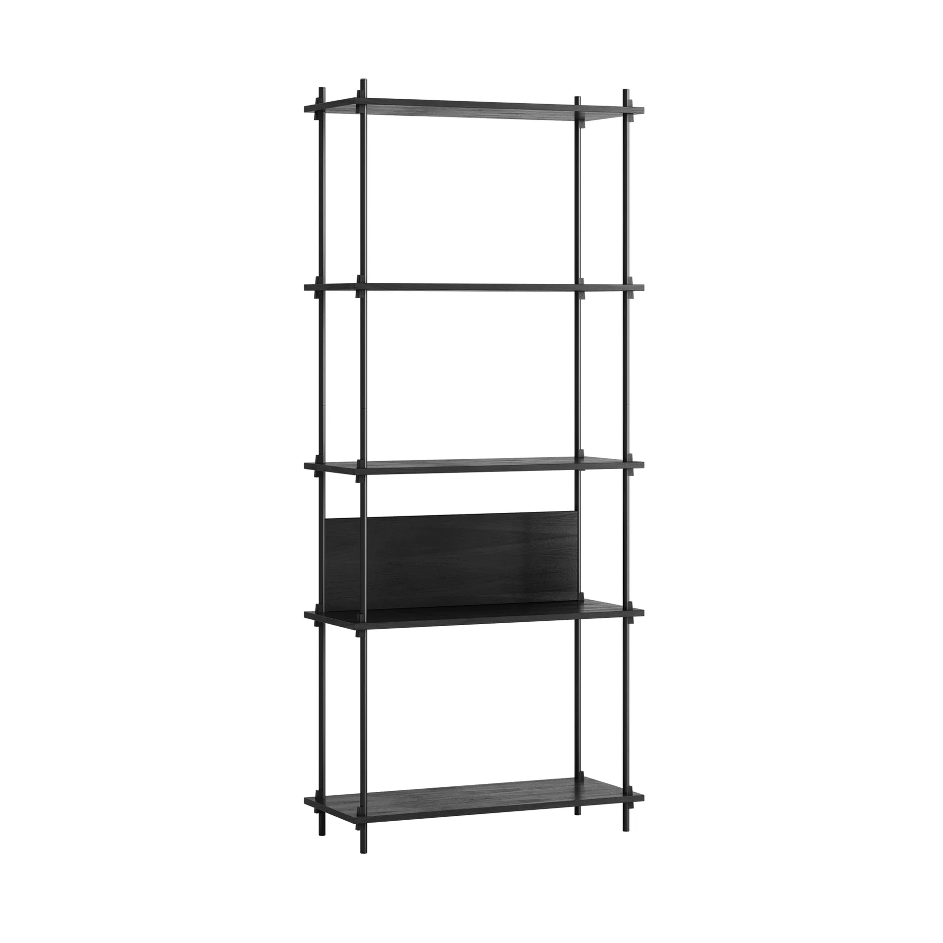 Shelving System classic shelf, Black, 86x200x35 cm, S.200.1.A MOEBE