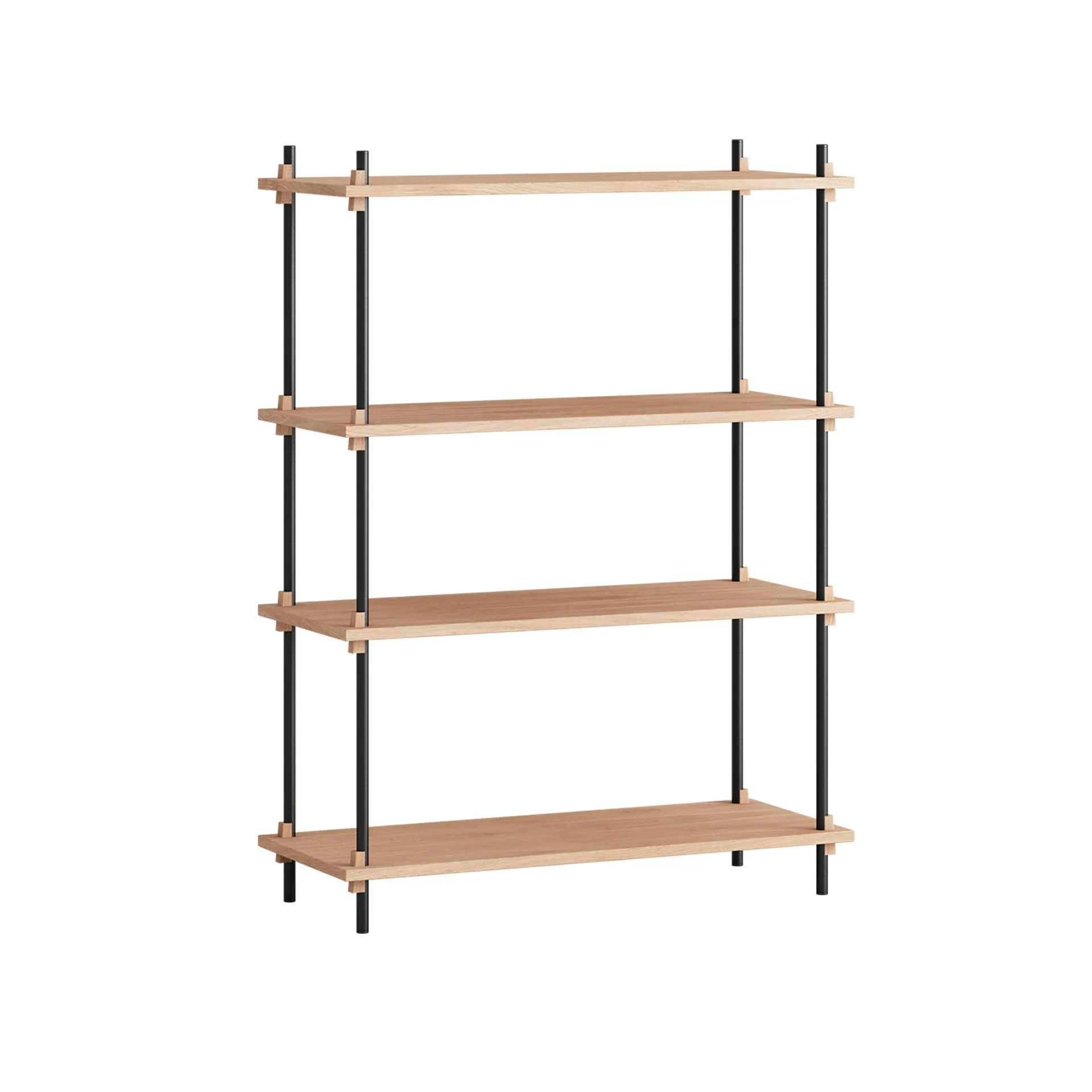 Shelving System classic shelf, Oak-black, 86x115x35 cm, S.115.1.A MOEBE