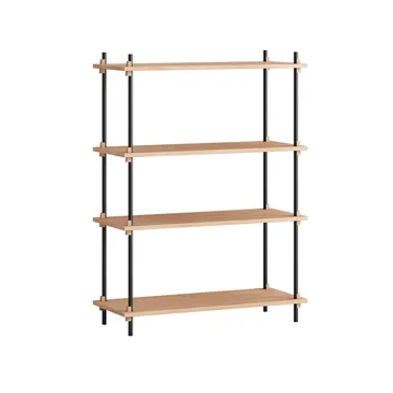 Shelving System classic shelf - Oak-black, 86x115x35 cm, S.115.1.A - MOEBE