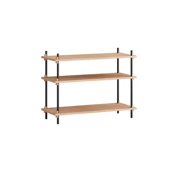 Shelving System classic shelf - Oak-black, 86x65x35 cm, S.65.1.A - MOEBE