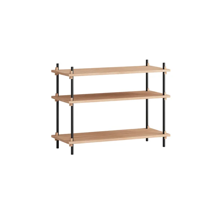 Shelving System classic shelf - Oak-black, 86x65x35 cm, S.65.1.A - MOEBE