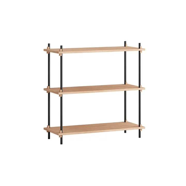 Shelving System classic shelf - Oak-black, 86x85x35 cm, S.85.1.A - MOEBE