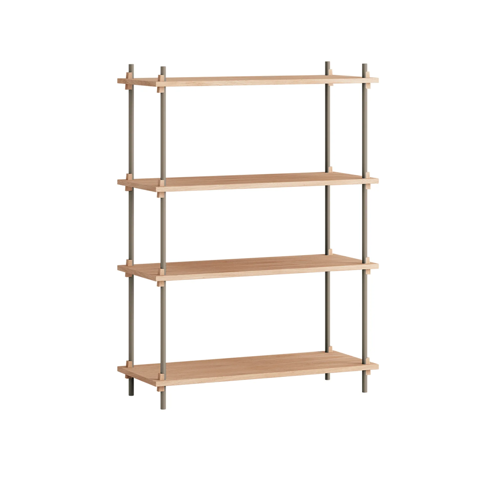 Shelving System classic shelf, Oak-warm grey, 86x115x35 cm, S.115.1.A MOEBE
