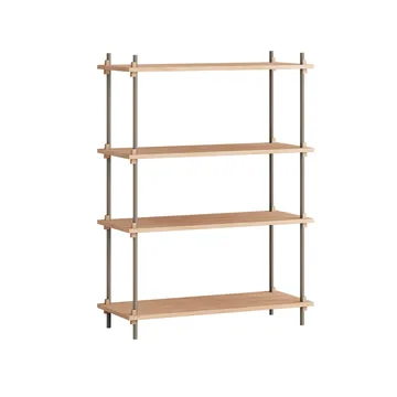 Shelving System classic shelf - Oak-warm grey, 86x115x35 cm, S.115.1.A - MOEBE