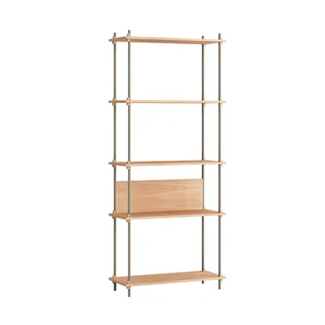 Shelving System classic shelf - Oak-warm grey, 86x200x35 cm, S.200.1.A - MOEBE