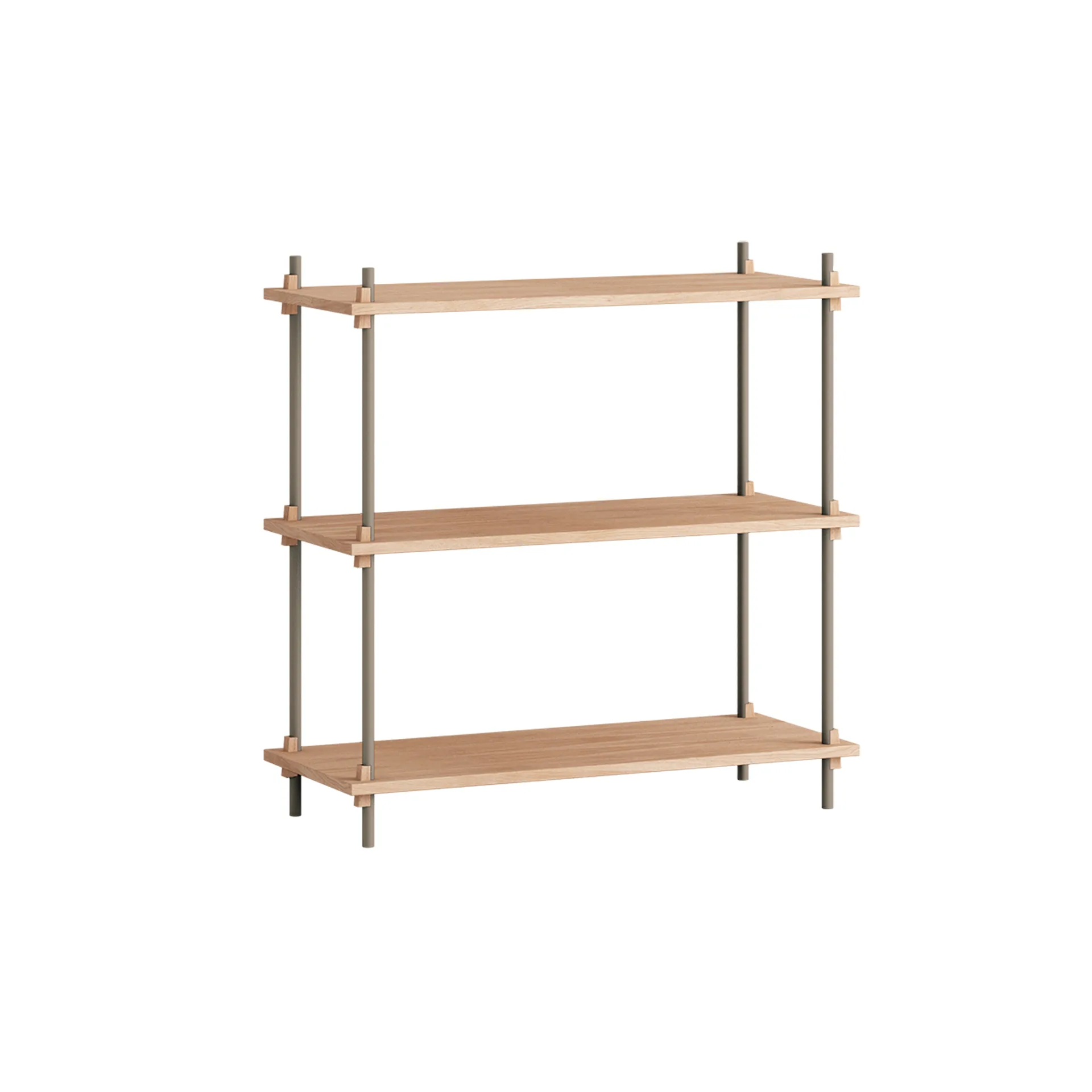 Shelving System classic shelf, Oak-warm grey, 86x85x35 cm, S.85.1.A MOEBE