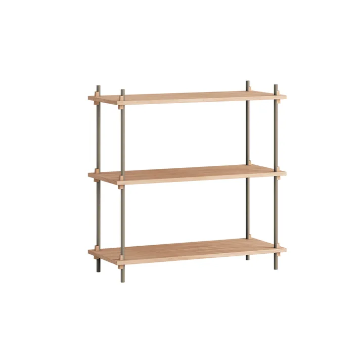 Shelving System classic shelf - Oak-warm grey, 86x85x35 cm, S.85.1.A - MOEBE