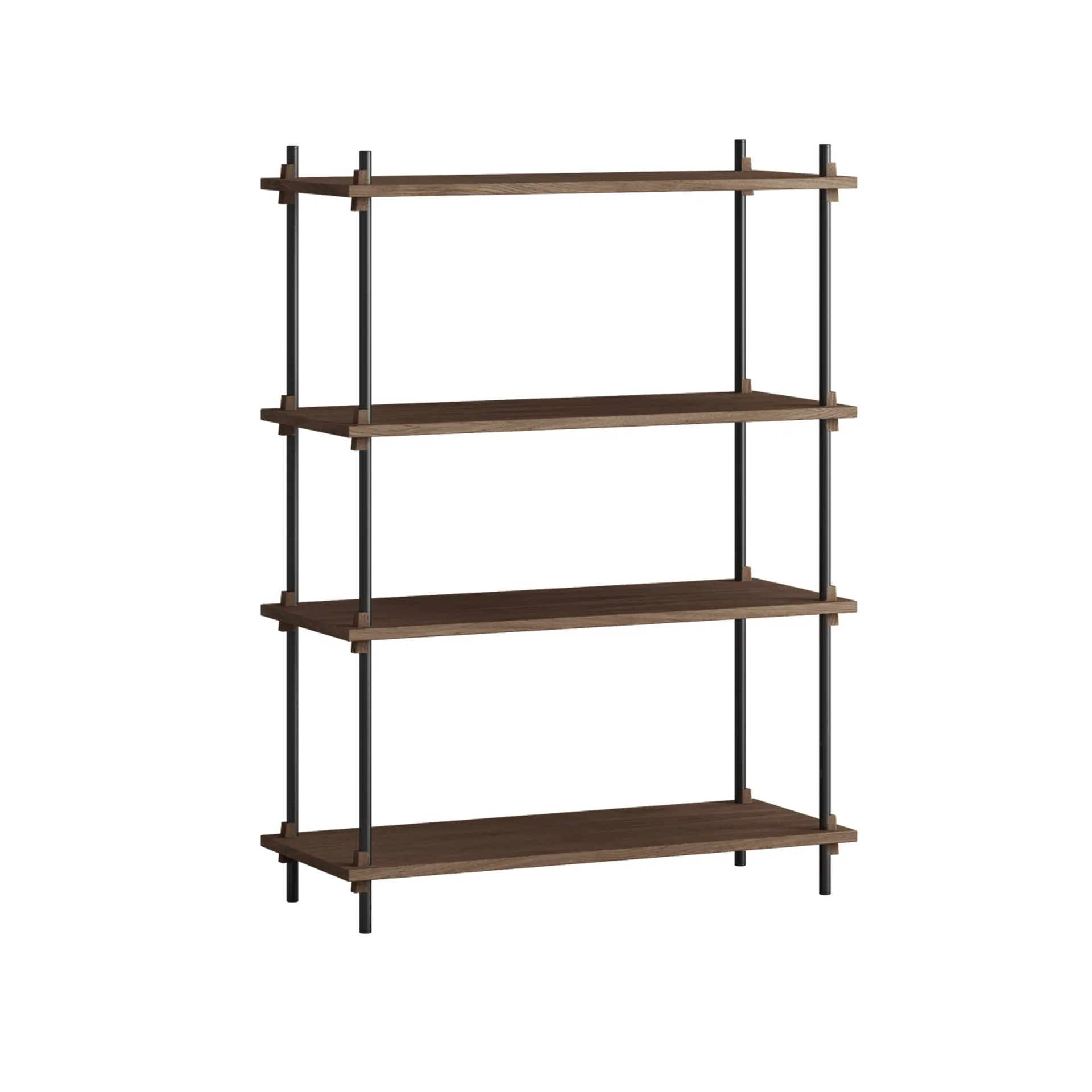 Shelving System classic shelf, Smoked oak-black, 86x115x35 cm, S.115.1.A MOEBE