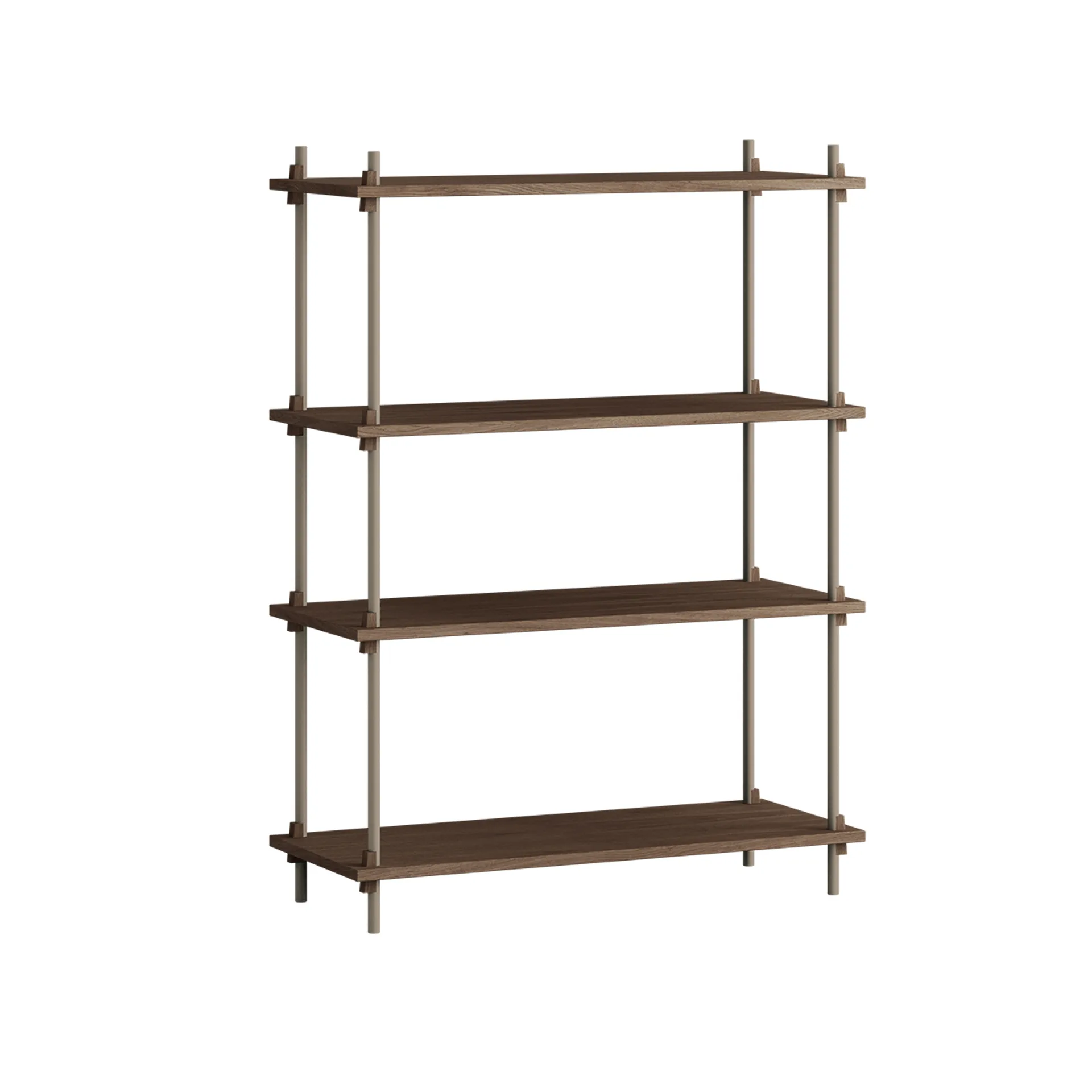 Shelving System classic shelf, Smoked oak-warm grey, 86x115x35 cm, S.115.1.A MOEBE