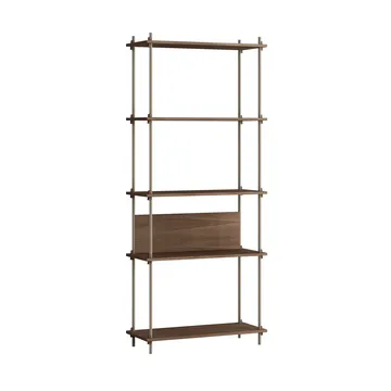 Shelving System classic shelf - Smoked oak-warm grey, 86x200x35 cm, S.200.1.A - MOEBE