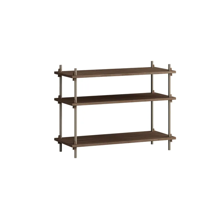 Shelving System classic shelf - Smoked oak-warm grey, 86x65x35 cm, S.65.1.A - MOEBE