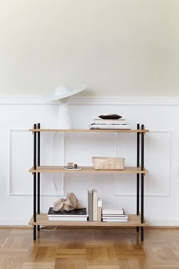 Shelving System classic shelf - Smoked oak-warm grey, 86x65x35 cm, S.65.1.A - MOEBE