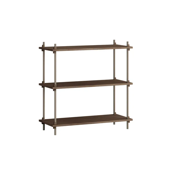 Shelving System classic shelf - Smoked oak-warm grey, 86x85x35 cm, S.85.1.A - MOEBE