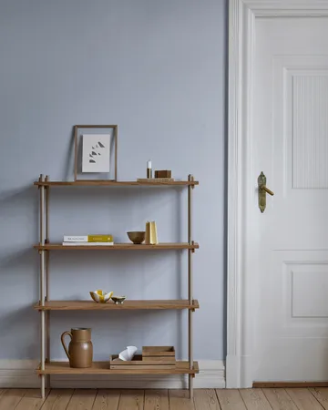 Shelving System classic shelf - Smoked oak-warm grey, 86x85x35 cm, S.85.1.A - MOEBE