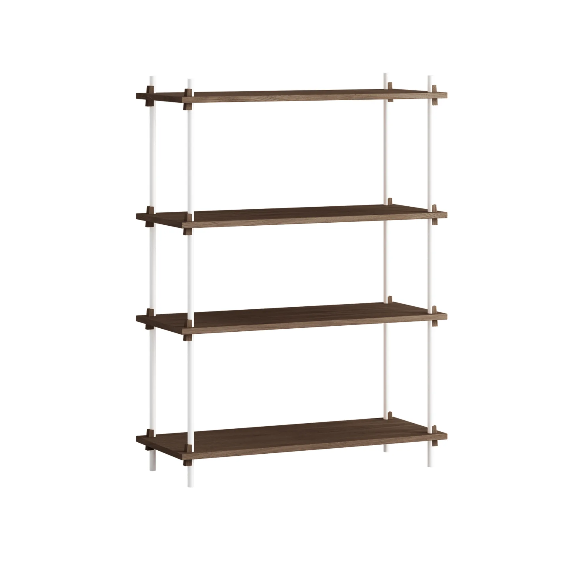 Shelving System classic shelf, Smoked oak-white, 86x115x35 cm, S.115.1.A MOEBE
