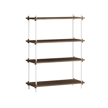Shelving System classic shelf - Smoked oak-white, 86x115x35 cm, S.115.1.A - MOEBE