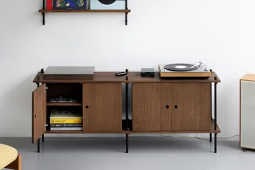 Shelving System sideboard - Oak-black, 163x65x35 cm, S.65.2.D - MOEBE