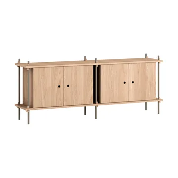 Shelving System sideboard - Oak-warm grey, 163x65x35 cm, S.65.2.D - MOEBE