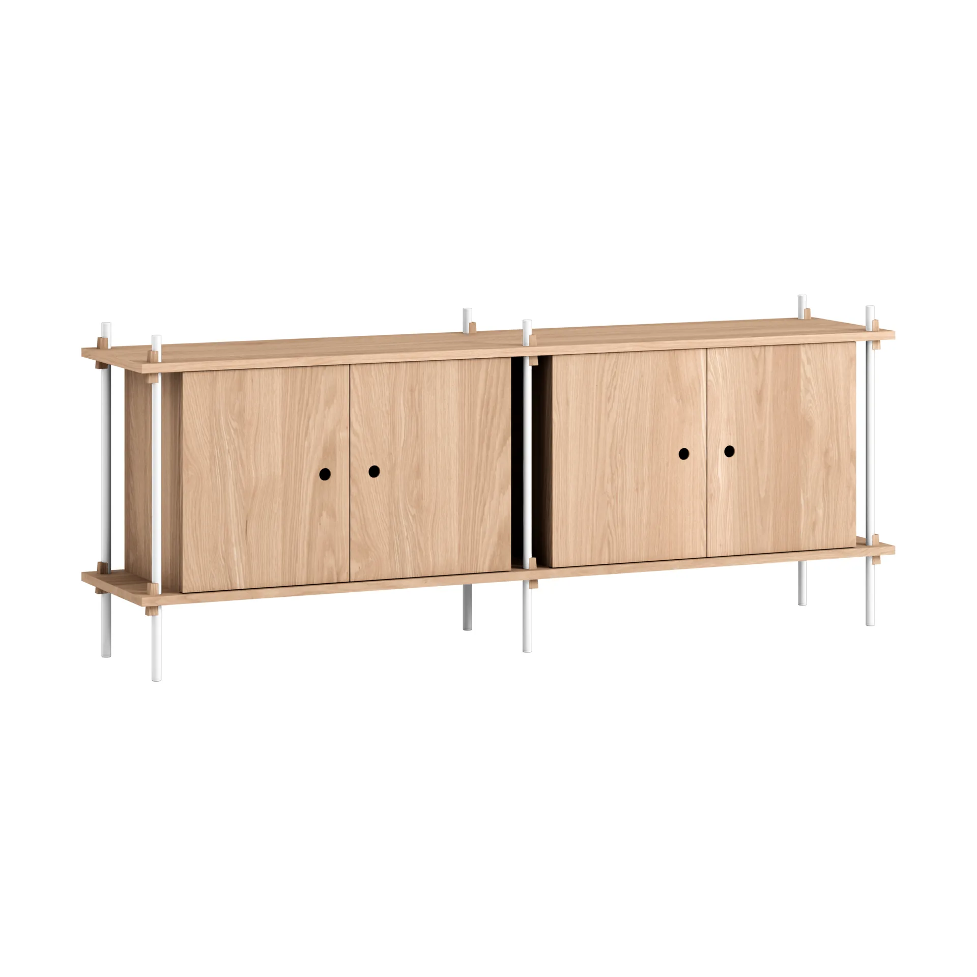 Shelving System sideboard, Oak-white, 163x65x35 cm, S.65.2.D MOEBE