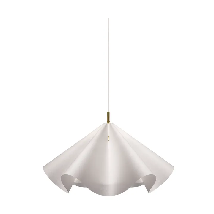Sinuate pendant lamp - White-brass, medium Ø60x30 cm - MOEBE