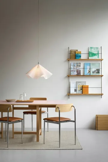 Sinuate pendant lamp - White-brass, medium Ø60x30 cm - MOEBE