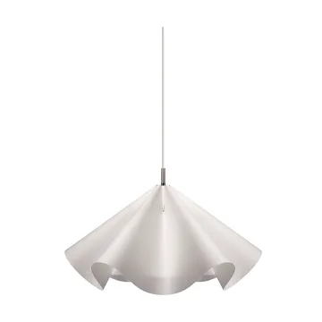 Sinuate pendant lamp - White-stainless steel, medium Ø60x30 cm - MOEBE