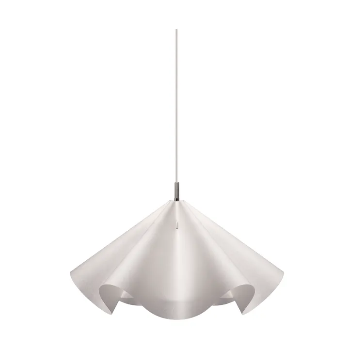 Sinuate pendant lamp - White-stainless steel, medium Ø60x30 cm - MOEBE