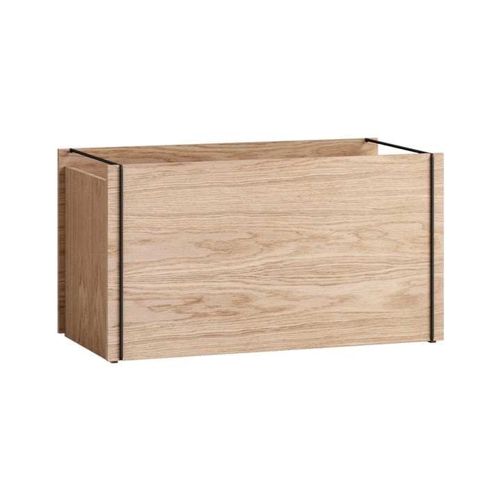 Storage box oak 33x60 cm - Wood. black - MOEBE