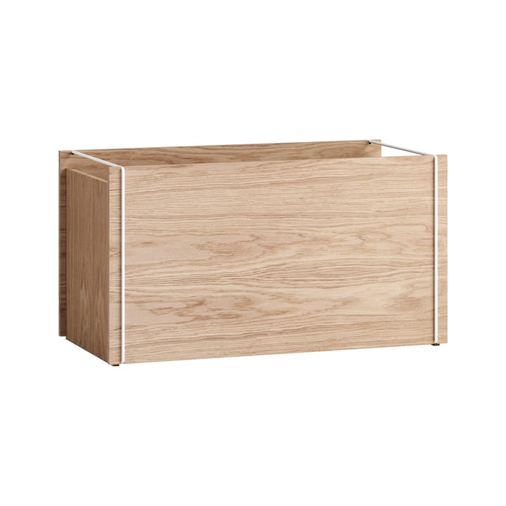 Storage box oak 33x60 cm - Wood. white - MOEBE