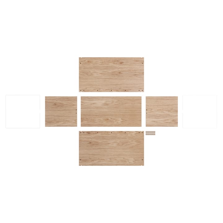 Storage box oak 33x60 cm - Wood. white - MOEBE