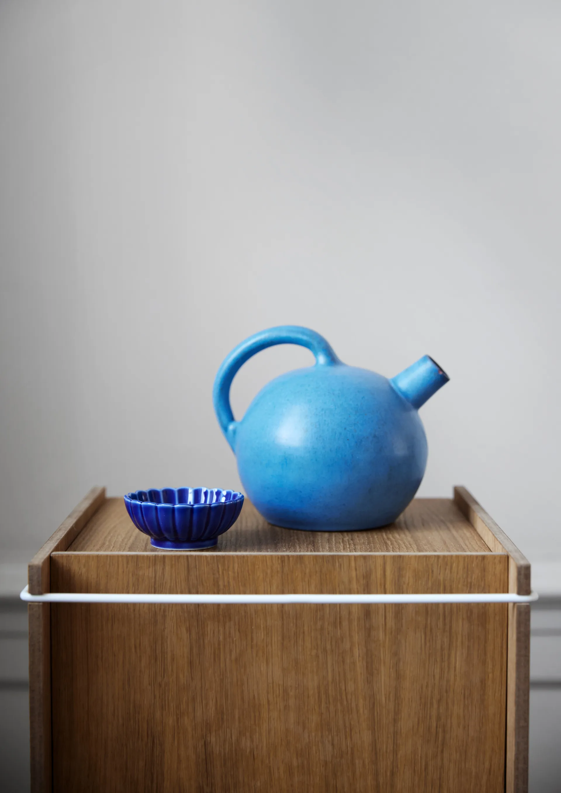 Storage box oak 33x60 cm, Wood. white MOEBE