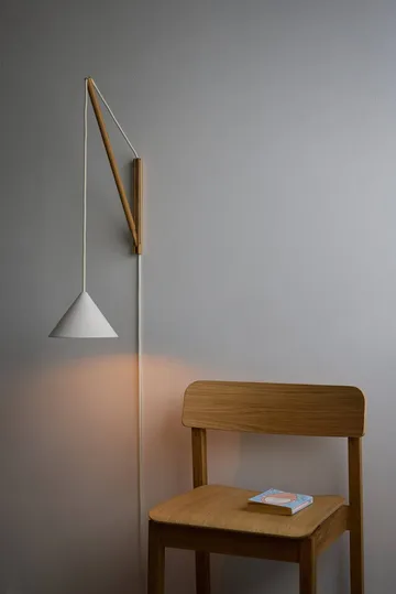 Suspended wall lamp - Oak-white - MOEBE