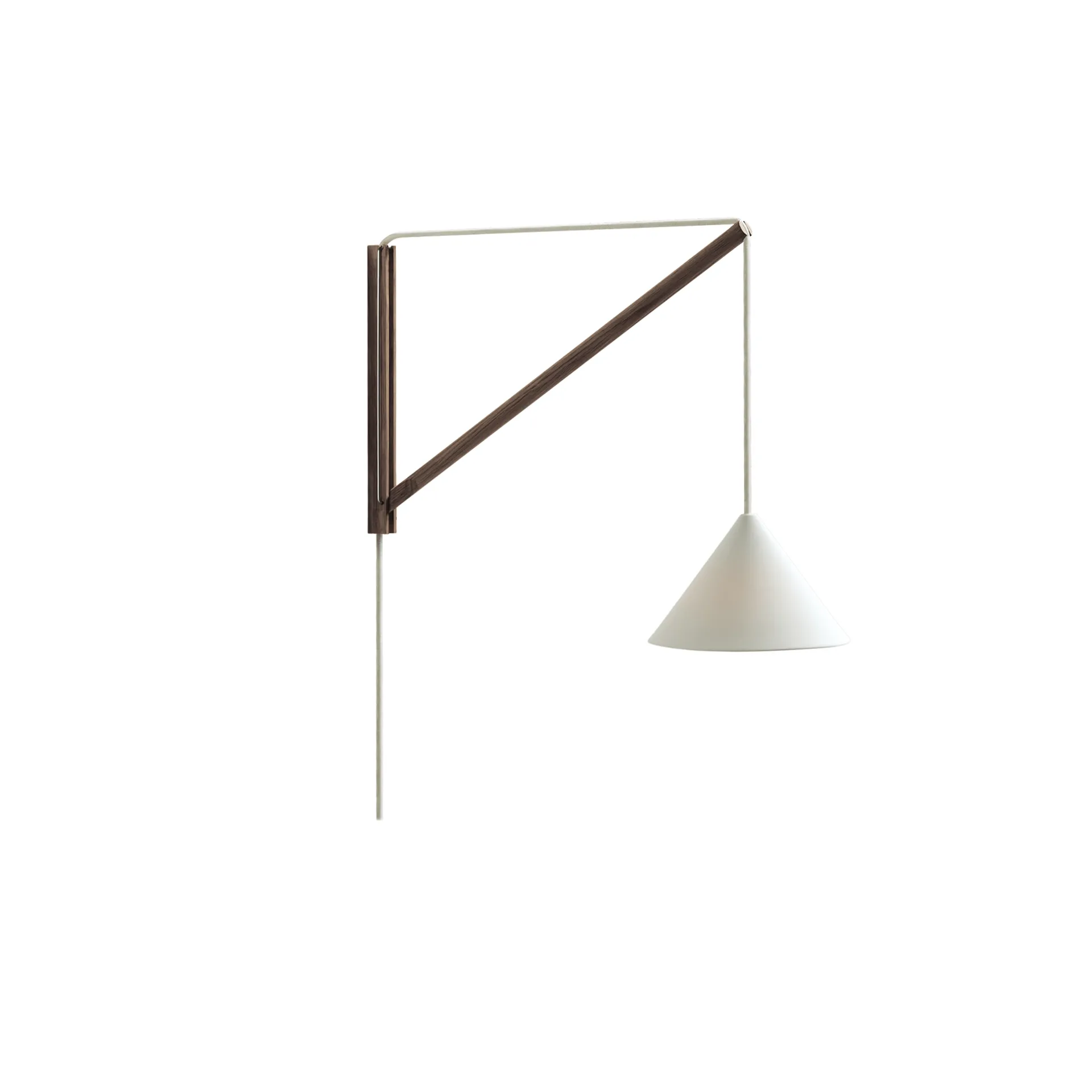 Suspended wall lamp, Smoked oak-white MOEBE Suspended wall lamp, Smoked oak-white MOEBE