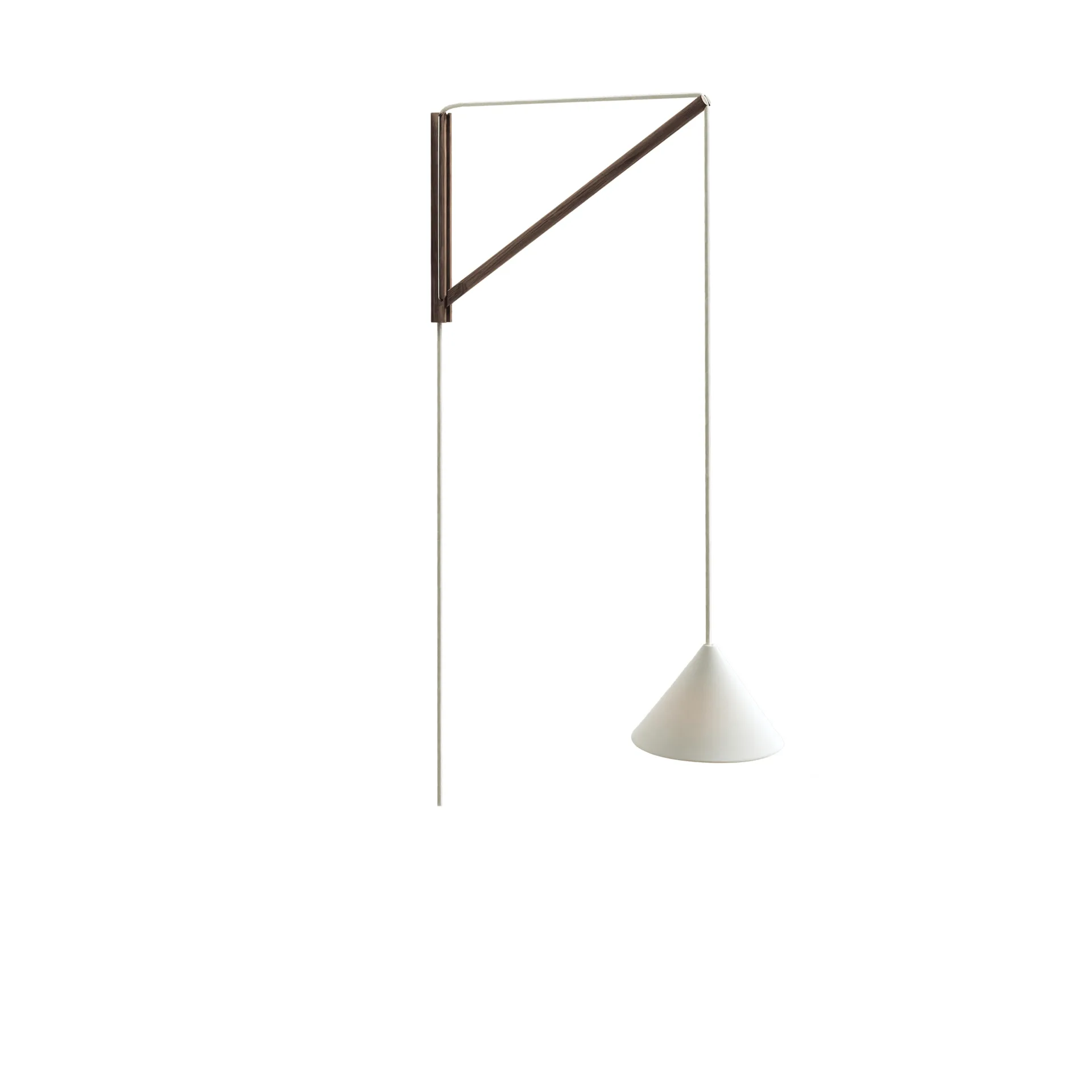 Suspended wall lamp, Smoked oak-white MOEBE Suspended wall lamp, Smoked oak-white MOEBE