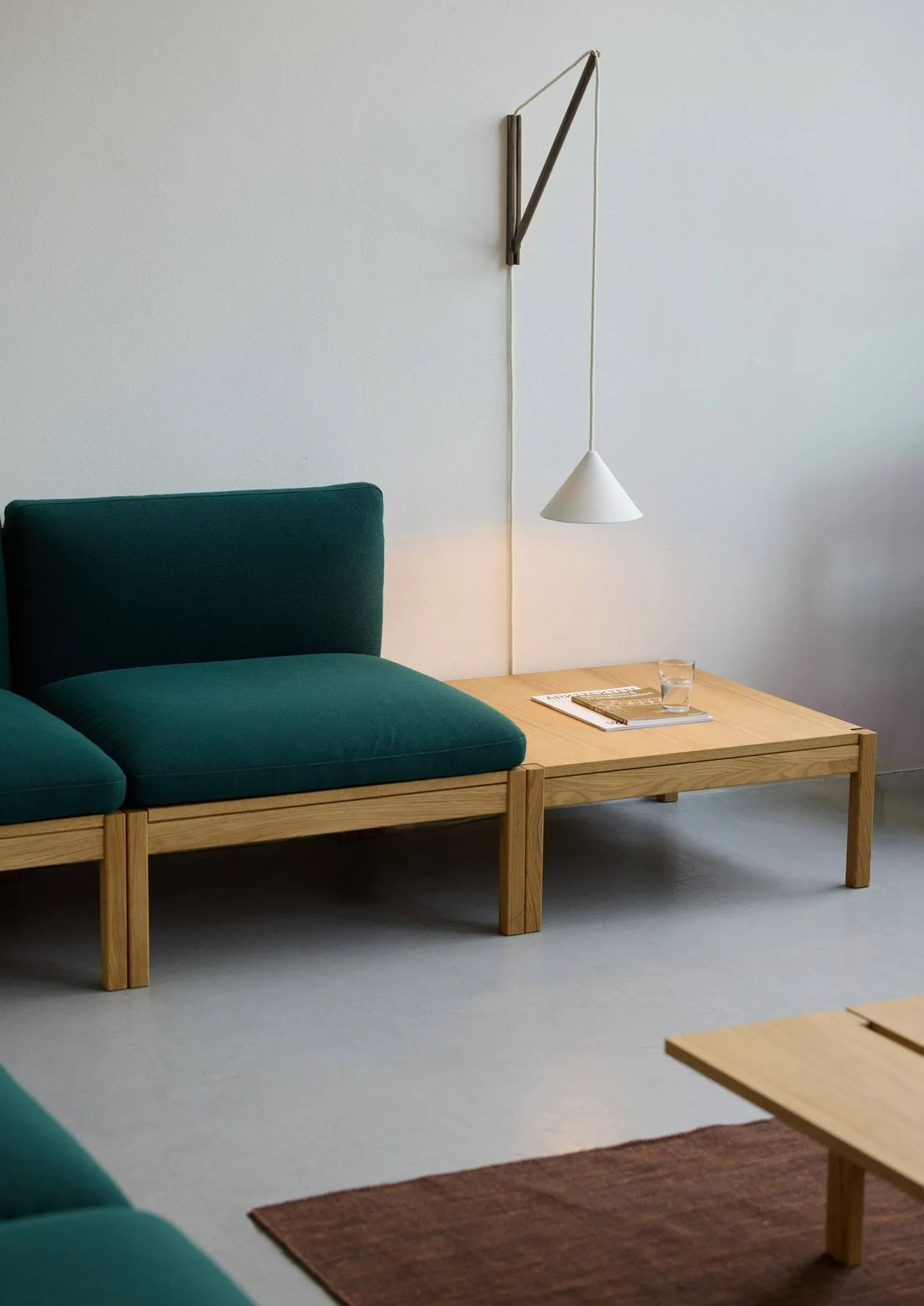 Suspended wall lamp, Smoked oak-white MOEBE Suspended wall lamp, Smoked oak-white MOEBE