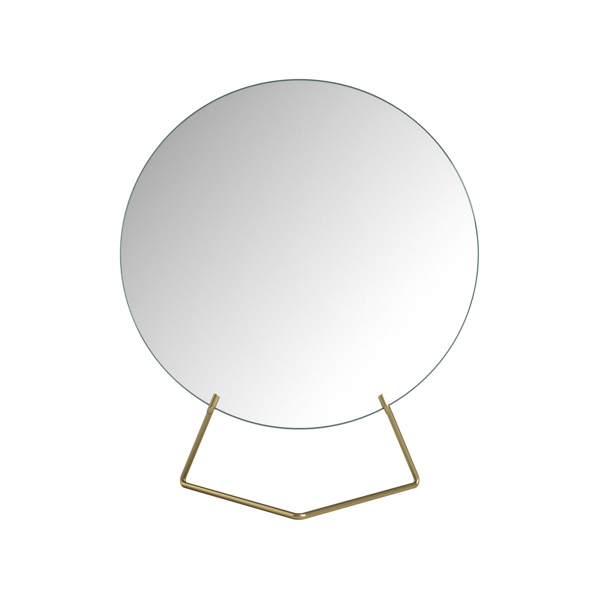 MOEBE Table mirror o20 cm Brass | Scandinavian Design | Table mirrors | Gold-coloured